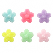 Perles aspect acrylique fleur Multicolore pastel