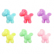 Perles aspect acrylique cheval Multicolore pastel