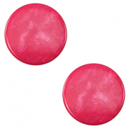 Cabochon plat 12mm Polaris Elements Jais Rose flashy