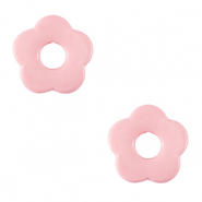 Breloques acryliques fleur Rose clair