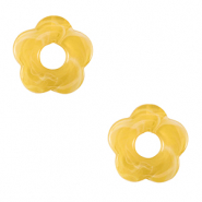 Breloques acryliques fleur Jaune