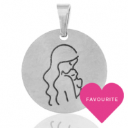 Breloques en acier Inox mère Argenté