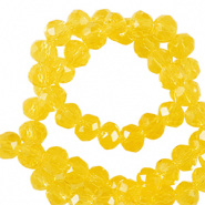 Perles à facettes 4x3mm disque Heishi Jaune freesia
