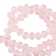 Perles à facettes 4x3mm disque Heishi Rose palais
