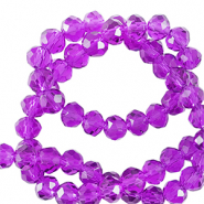 Perles à facettes 3x2mm disque Heishi Violet tillandsia