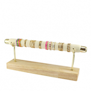 Pr&eacute;sentoirs &agrave; bijoux complets bagues en acier inox mix Dor&eacute;-multicolore