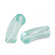 Perles tubes acryliques Bleu oc&eacute;an