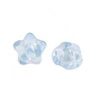 Perles acryliques étoile Bleu aquamarine transparent