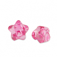 Perles acryliques étoile Rose magenta transparent