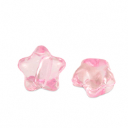 Perles acryliques étoile Rose transparent
