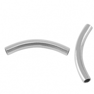 Perles en acier Inox tubes 30mm Argenté