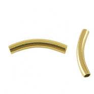 Perles en acier Inox tubes 25mm Doré