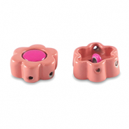 Perles tile fleur Rose lantana-rose magenta