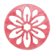 Pendentifs en résine mandala Rose pâle