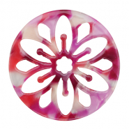 Pendentifs en résine mandala Rose multicolore