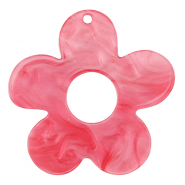 Pendentifs en résine fleur Rose pâle