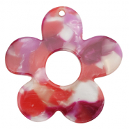 Pendentifs en résine fleur Rose multicolore