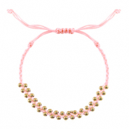 Bracelets tendance perles en acier inoxydable Rose-doré