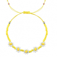Bracelets tendance fleur Jaune-blanc