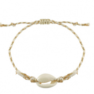 Bracelets tendance cauri Blanc-doré