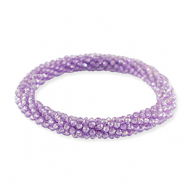 Bracelet perles à facettes Violet