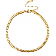Chaines de cheville en acier Inox chaîne maille serpentine Doré