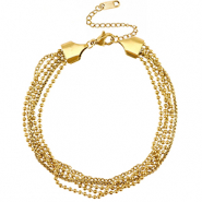Chaines de cheville en acier Inox multiple rangs Doré