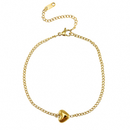 Bracelets en acier Inox coeur Doré