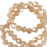 Perles à facettes bicone 4mm Beige latte