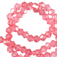 Perles à facettes bicone 3mm Rose peonia