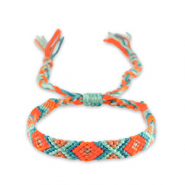 Bracelets tendance Bleu turquoise doux-orange néon