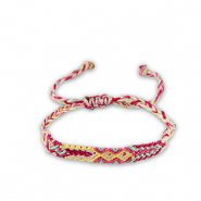 Bracelets tendance Rouge bordeaux-rose quartz
