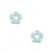 Perles tchèques fleur 5mm Bleu clair