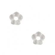 Perles tchèques fleur 5mm Cristal