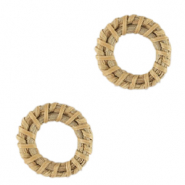 Pendentifs en rotin 24mm Beige natural