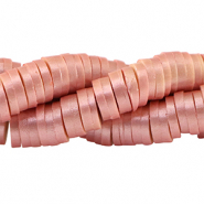 Perles Katsuki Heishi 4mm Corail br&ucirc;l&eacute;e-pearl shine coating