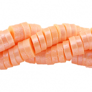 Perles Katsuki Heishi 4mm Orange dahlia-pearl shine coating