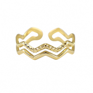 Bagues en acier Inox Dor&eacute;