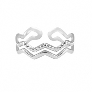 Bagues en acier Inox Argenté