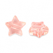 Perles acryliques étoile Transparent rose saumon