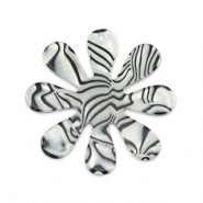 Pendentifs accroche-regard fleur 35mm Gris anthracite
