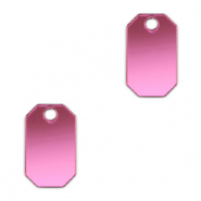 Pendentifs accroche-regard octogone Violet magenta m&eacute;tallique