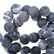 Pierres naturelles Calcédoine (Quartz) et Agate 8mm Anthracite