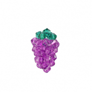 Pendentifs facett&eacute;es raisin Violet-vert