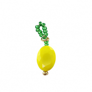 Pendentifs facettées citron Doré-jaune vert