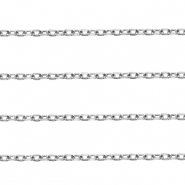 Appr&ecirc;ts en acier Inox cha&icirc;ne maille jaseron maille for&ccedil;at Argent&eacute;