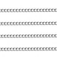 Apprêts en acier Inox chaîne maille jaseron gourmette Argenté