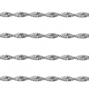 Apprêts en acier Inox chaîne maille jaseron twist Argenté