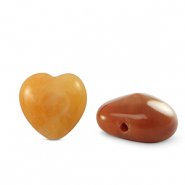 Pierres naturelles Quartz Aventurine coeur Orange cuivré