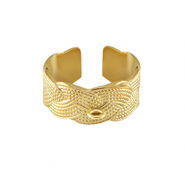 Bagues en acier Inox avec anneau Doré